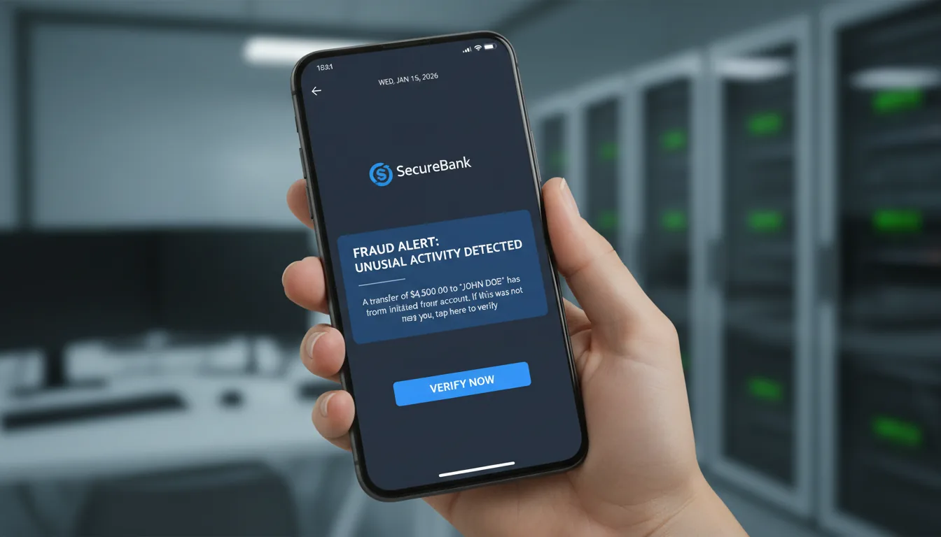 Fausses alertes bancaires : cybercriminels piégent votre smartphone